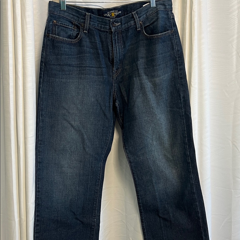 Lucky Brand Men's Dark Blue Relaxed Jeans